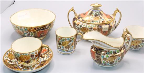 Coalport Imari pattern part tea set